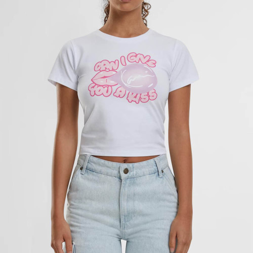 Karl Kani Γυναικεία κοντομάνικη μπλούζα Signature Bubblegum Short Tee